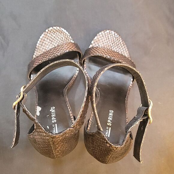 CALL IT SPRING HIGH HEEL STILETTOS OPEN TOE BUCKLE ANKLE STRAP CLOSURE SANDAL - Picture 5 of 14